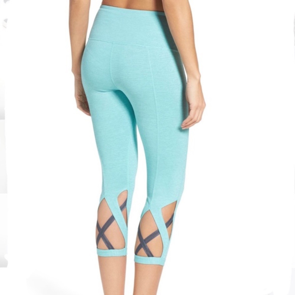 Zella High Waist Camila Crop Legging in Aqua